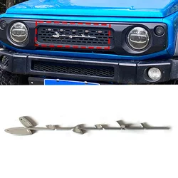 ABS Car Styling Front Head Grill 3D Badge Letter Logo Silver Emblem Accessories Trim for 1998-2022 Jimny JB74 JB64  JB43