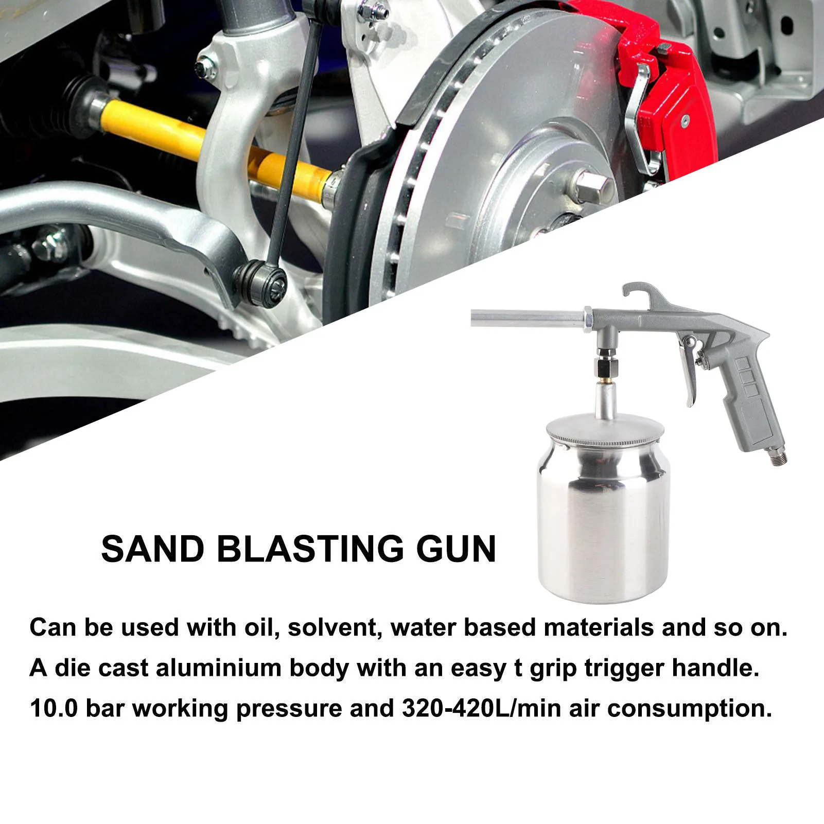 Sand Blasting Gun Sandblaster Sandblaster Air Sand Sandblasting Spray Gun Tool Set Kit for Spraying Cleaning Sandblasting Tool