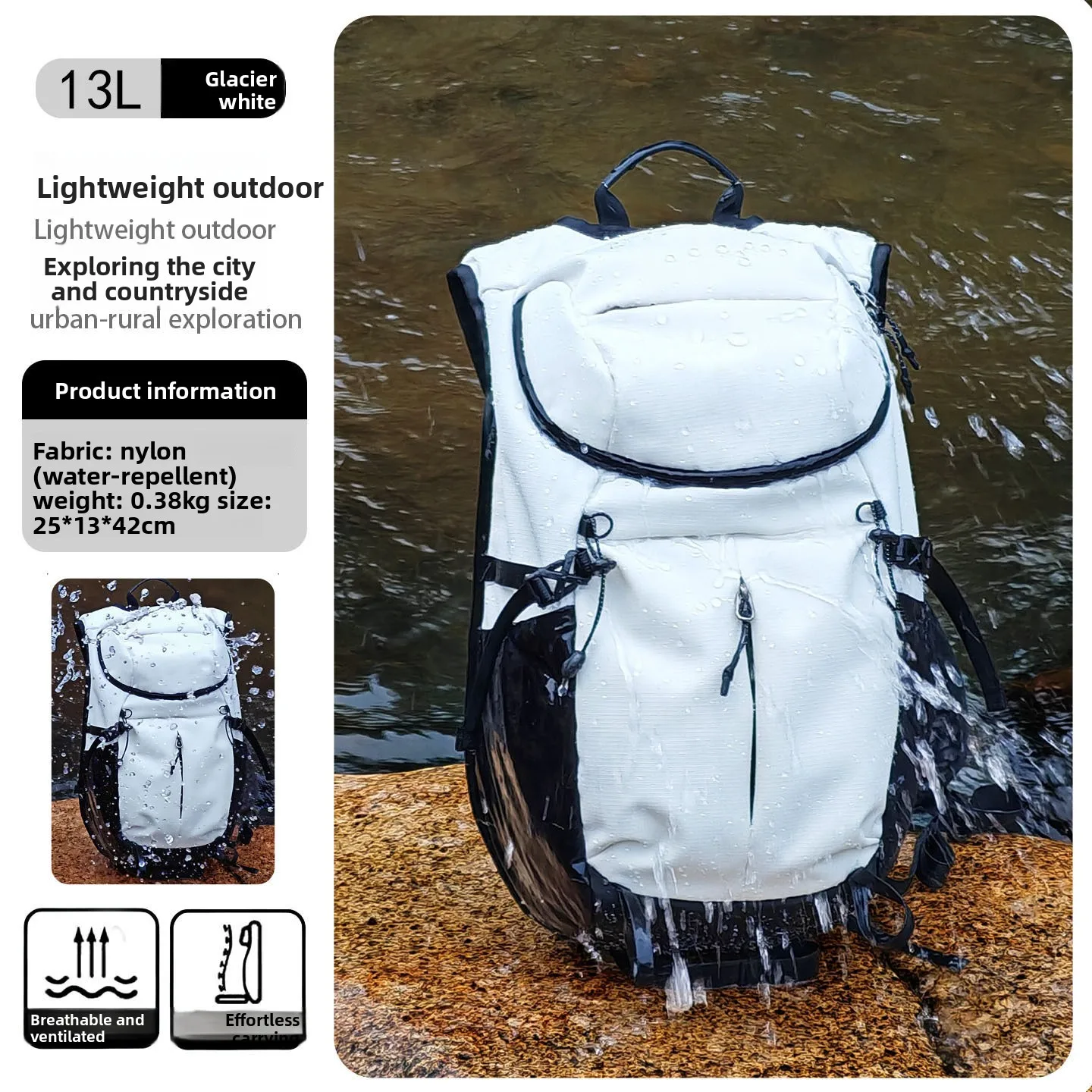 Outdoor hiking bag men's and women's sports backpack multi-functional travel camping contrasting color backpack