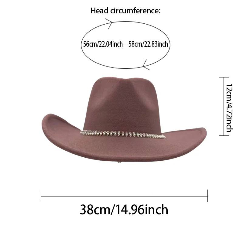 HongLuan Glitterkostuumhoed Volwassene & Cowboyhoeden Strass voor dames, Cowboy Cosplay Vrouwelijke accessoires & Cowgirl Cap