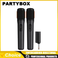 Profesional 2 canales para JBL PartyBox DJ UHF sistema con micrófono de mano inalámbrico digital con dos micrófonos recargables