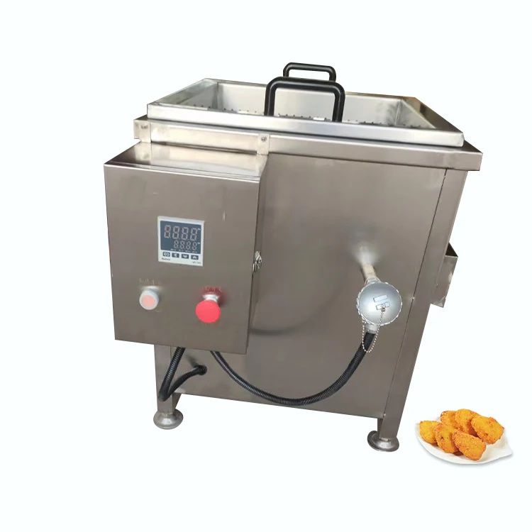 Stainless Steel Gas French Fries Snack Food Fryer Machine With Temperature Control