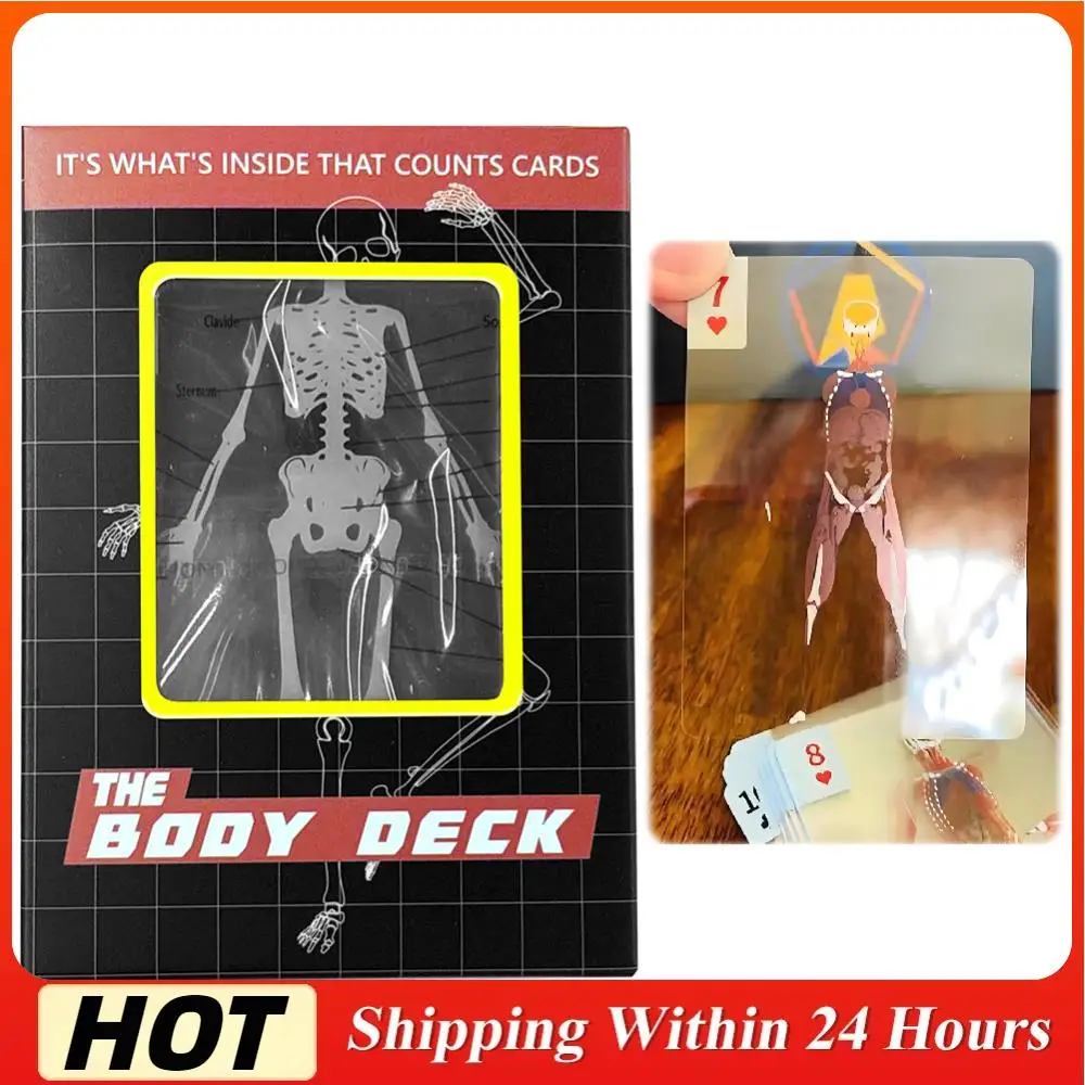 

3D-изображение, обучающие карты, многоразовые забавные анатомические покерные многоцелевые игральные карты с анатомией человека для коллекционеров карт