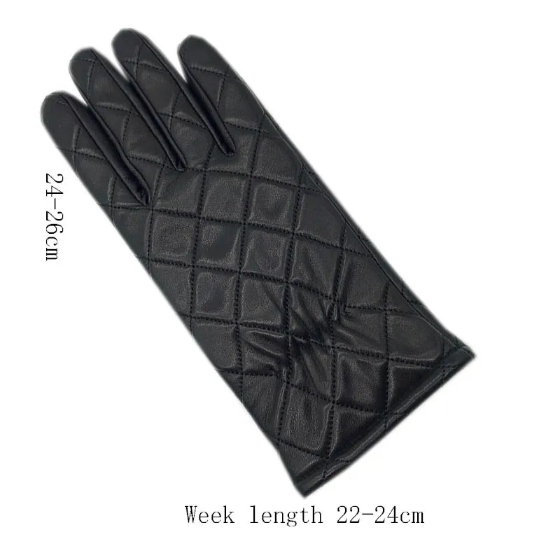 Winter Men\'s Sheepskin Gloves Men\'s Wrist Gloves Fashion New Genuine Sheepskin Gloves Wool Lining Sewing Machine Driving Warm Sl