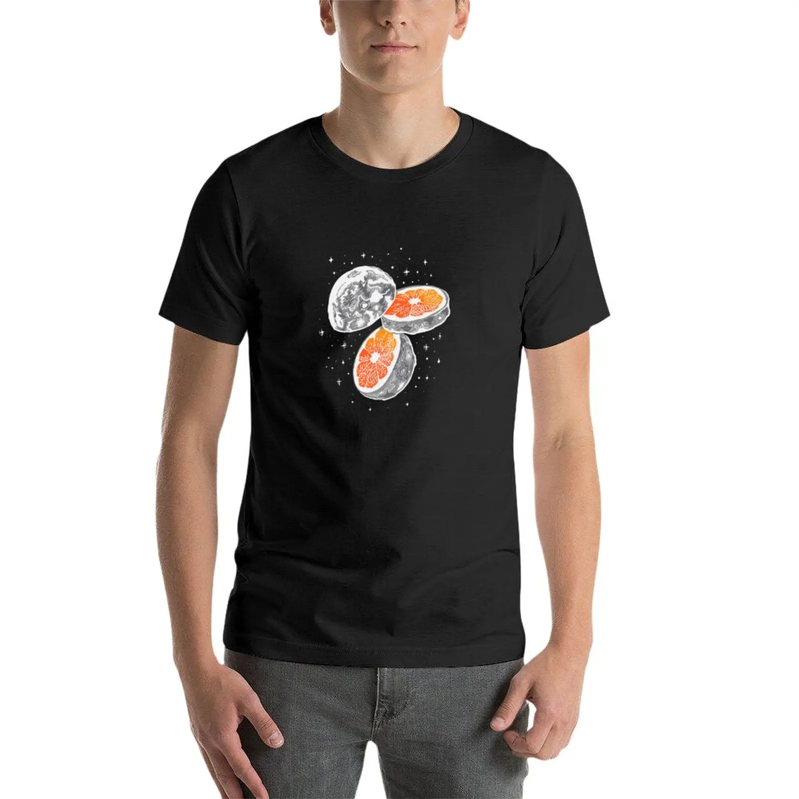 New Moon, orange T-Shirt custom t shirt black t shirt fruit of the loom mens t shirts