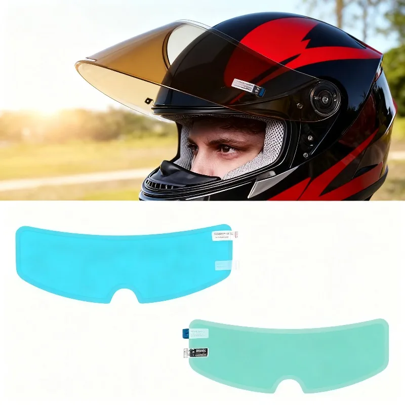 

Мотоциклетный шлем, противодождевая и противотуманная пленка, прозрачная водонепроницаемая и противотуманная наклейка на шлем высокого разрешения, аксессуары для двигателя