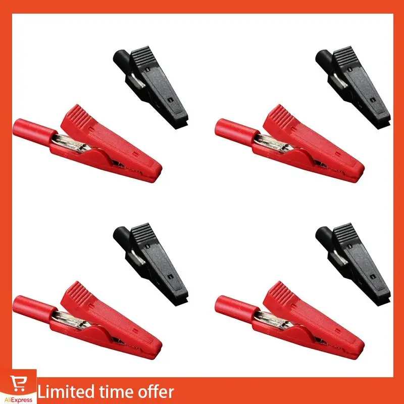 

Fresh 8X Insulated Alligator Clip Connector Clamp Testing Probe Red+Black