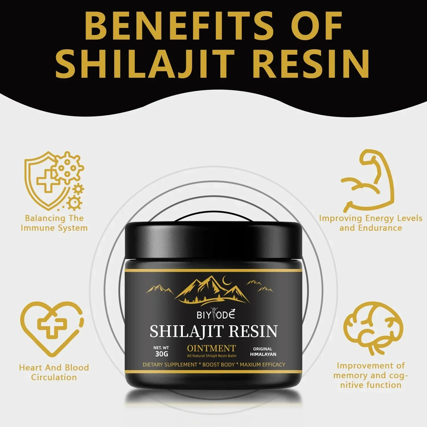 Pure Himalayan Shilajit Resin 30g with Spoon - 600mg Natural Organic Shilajit Resin with 85+ Trace Minerals & Fulvic Acid