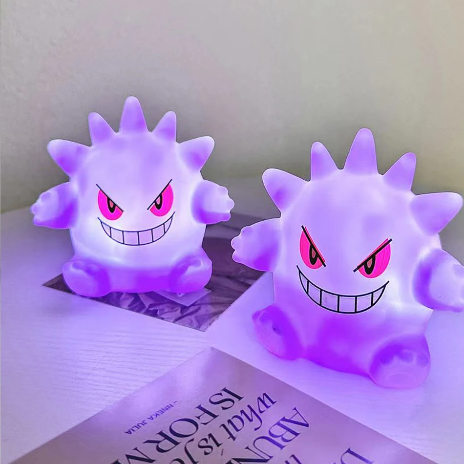 Pokemon Figures Night Light gengar Model Bedside Lamp Demon Doll Halloween Toy Gift Children Creative Collection Glowing Toys