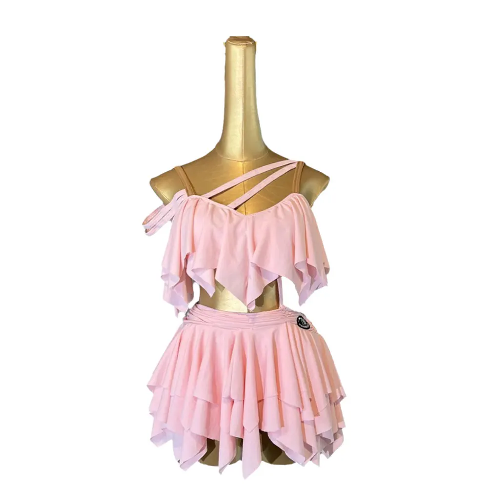 Latin Dance Dress, High-end Custom Fabric Strip, Suspender, Precisely Tango, Women's Adult and Children's Professional Clothing