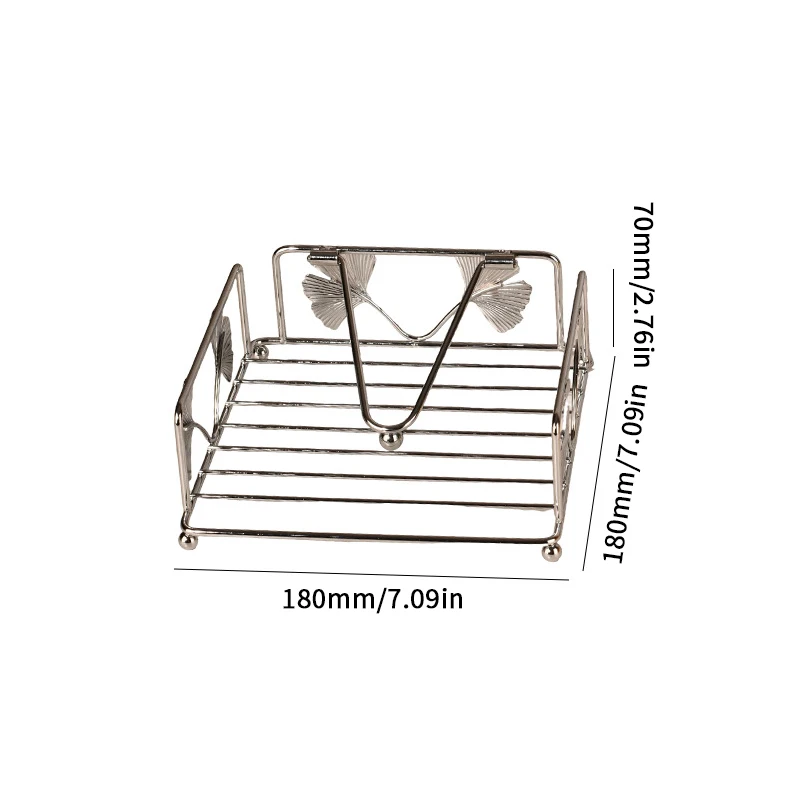 Tabletop Decorative Napkin Holder Rustic Metal Napkin Holder Square Paper Organizer For Kitchen Home Restaurant Cafes -