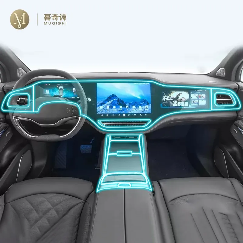 

For Rising Auto R7 2022-2023 Car Interior Center console Transparent TPU PPF Protective film Anti-scratch Repair film Accessorie