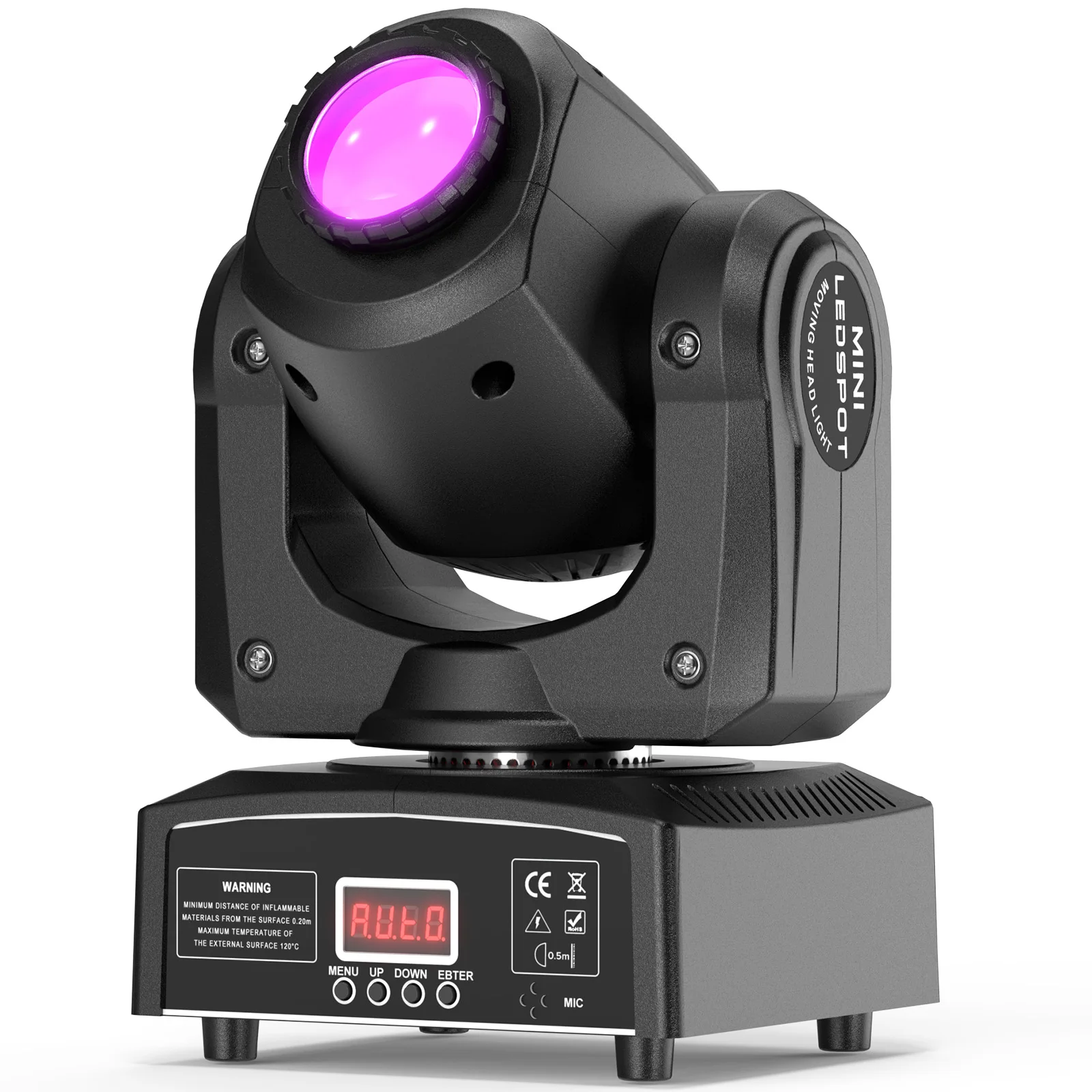 Yiflamefly Schwarze 30W Moving Head Lichter RGB LED Bühnenlicht DMX512 Spotlights DJ-Lichter für Publikumsshows, Hochzeiten, Partys und Bars