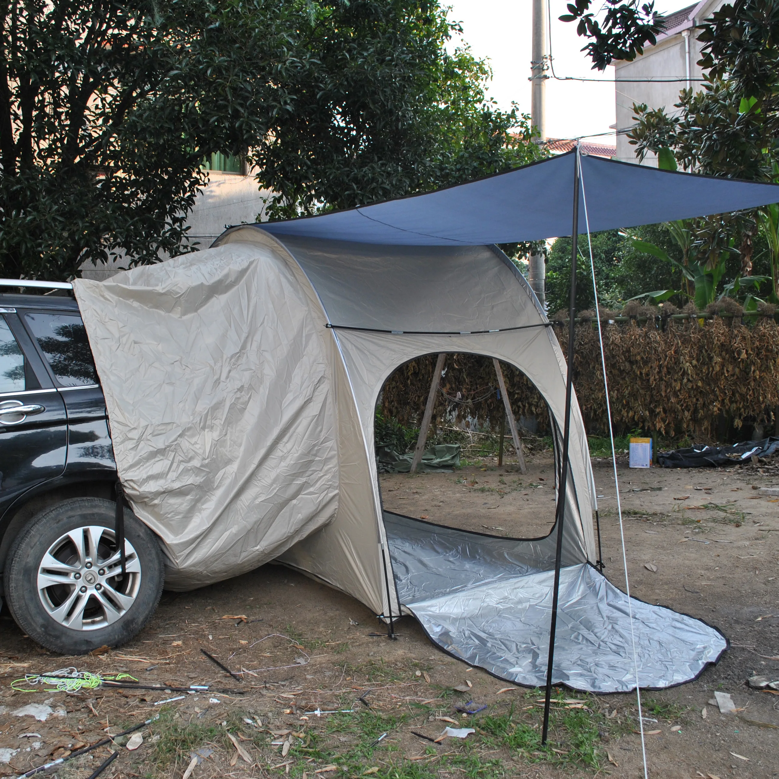 Imagem -03 - Double Layer Car Tailgate Tent com Raincover Suv Tent Pessoa Czx691 Tenda Traseira