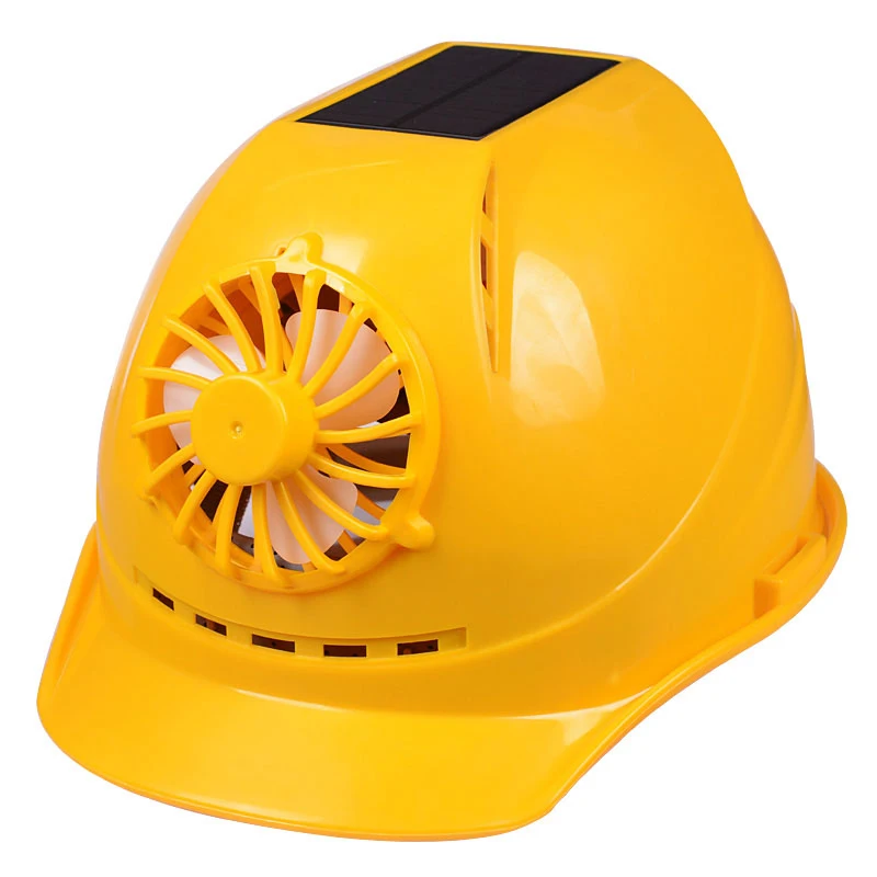 Top Solar Power Safety Helmet Outdoor Working Fan Hard Hat Construction Workplace ABS Protective Fan Cap Powered by Solar Panel