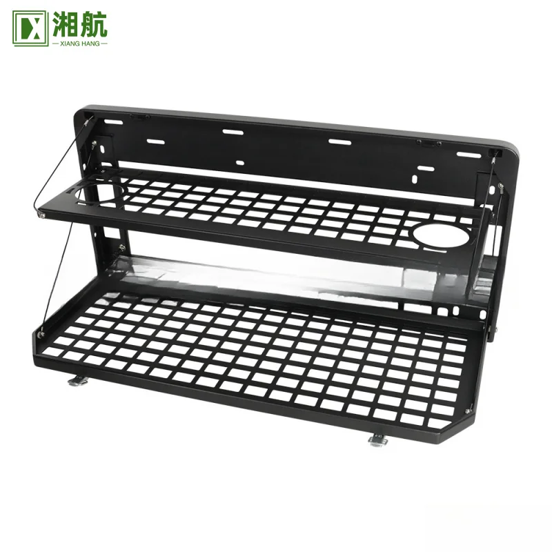 Suitable for Wrangler JK JL Storage Rack Modified Multi-Functional Double-Layer Workbench Foldable Tailgate Trunk