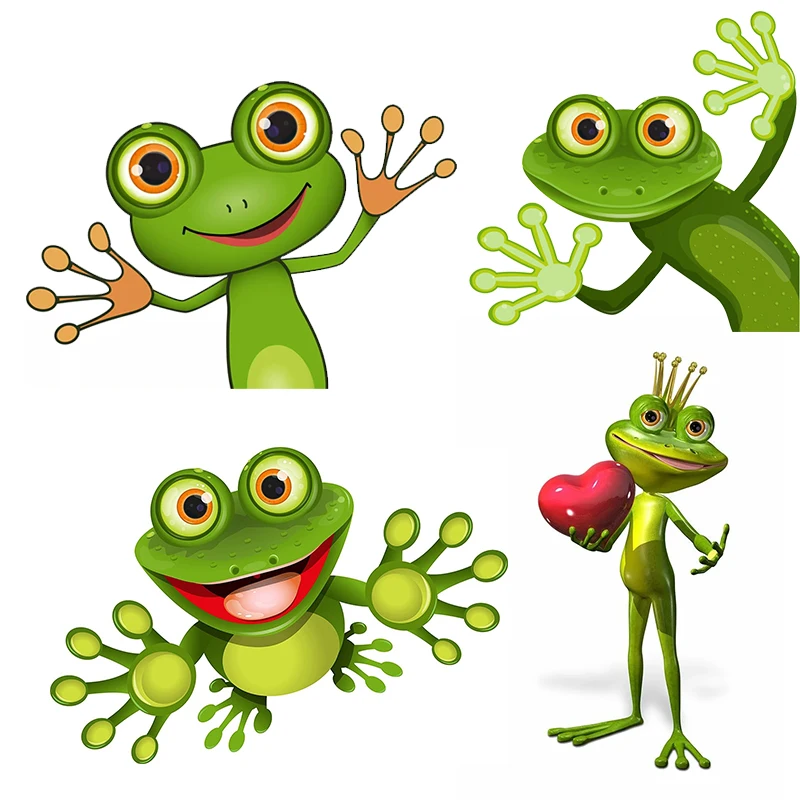 Y562# Car Sticker Funny Frog For Laptop Suitcase Scooter Fridge Door Waterproof Vinyl Decal Car Accessories Decor