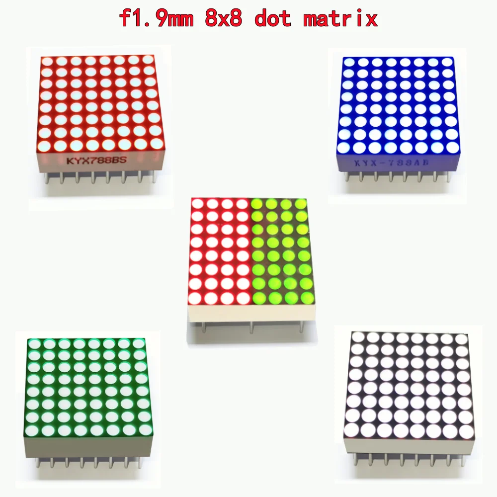 10PCS ф1.9mm 8X8 Matrix Screen ф1.9mm 5X7 Matrix Screen, LED788 Dot Matrix Screen 20X20mm, LED757 Dot Matrix Screen 13X18mm