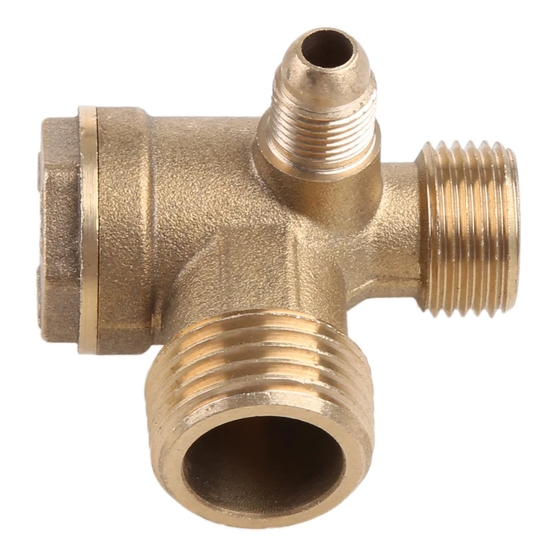 

Male Threaded Air Compressor Check for Valve 3 Ways Tube Connector Pneumatic Accessory Corrosion Resistance