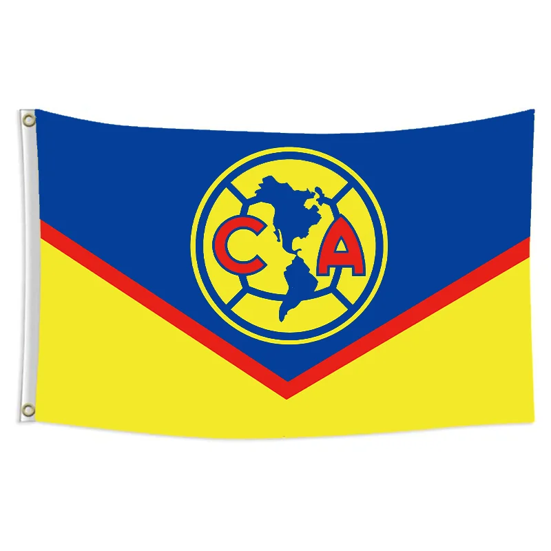 Club America Soccer Flag Banner 3x5ft for Garage, Man Cave, Dorm, Bedroom, Living Room, Parties, Office, and Outdoor Events