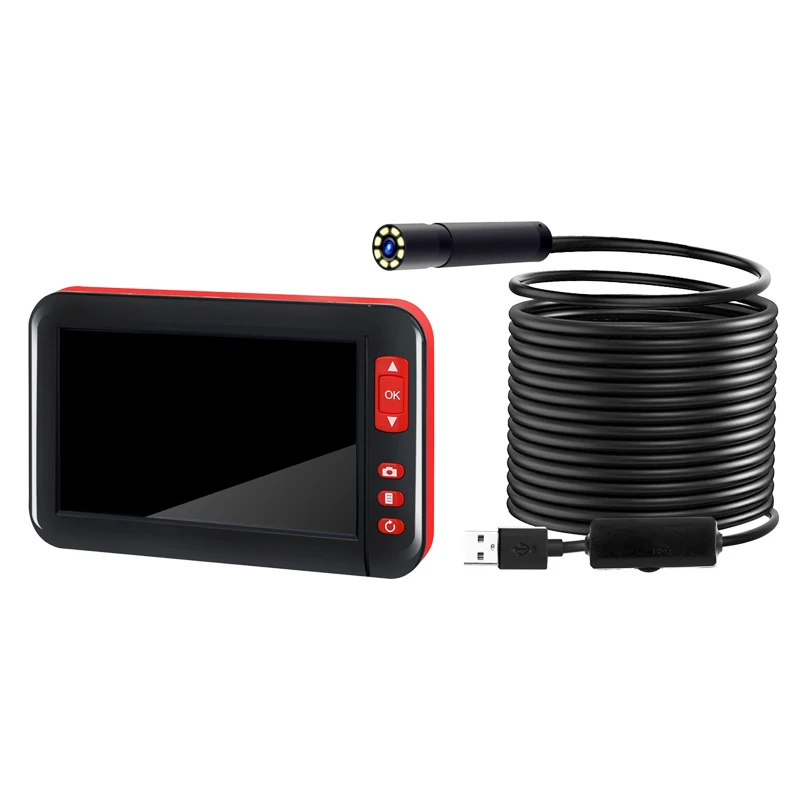 

F200 HD1080P 8MM Lens Screen Inspection Endoscope Camera Waterproof Borescope 4.3 Inch HD TFT IPS Screen Camera Car Monitor