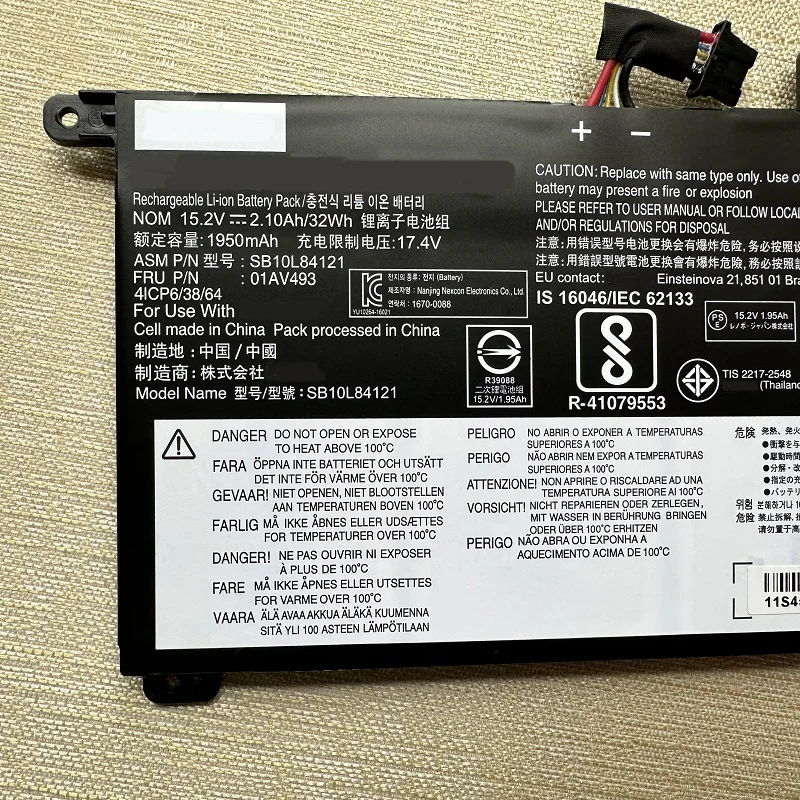 Imagem -03 - Supstone 01av493 00ur890 00ur891 00ur892 Bateria do Portátil para Lenovo Thinkpad T570 T580 P51s Sb10l84121 Sb10l84122 Sb10l84123
