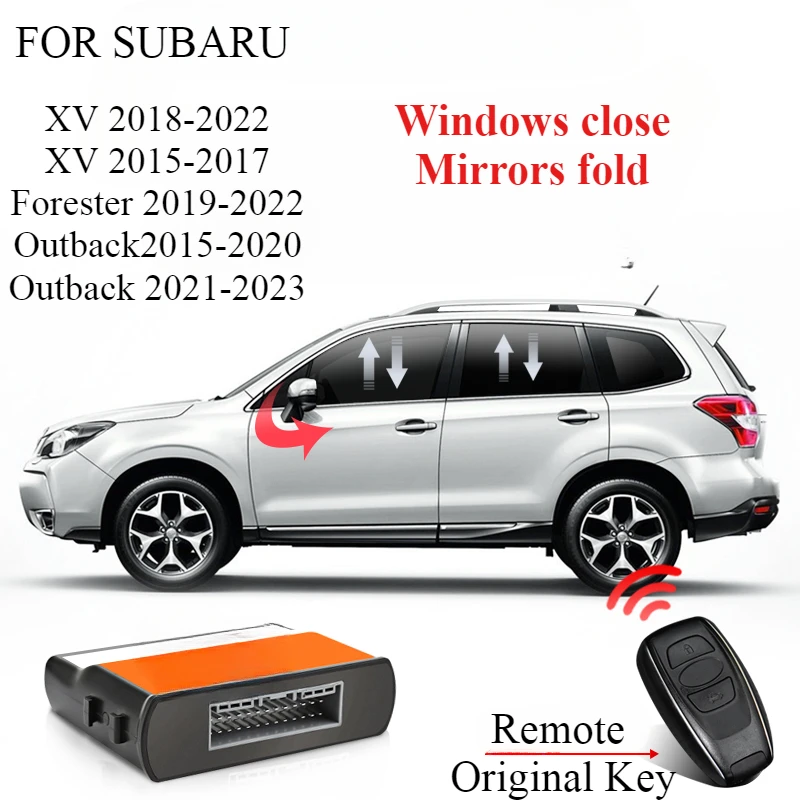

Зеркальная папка для Windows Closer для Subaru Forester XV Outback, автоматическое дистанционное закрытие окон, боковые зеркала, автоматически модифицированное Subaru