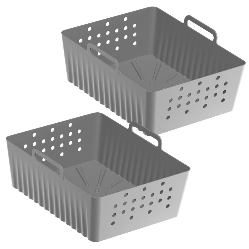 2 doublures en Silicone pour casseroles, plateau friteuse à Air, panier friteuse à Air en Silicone, pour