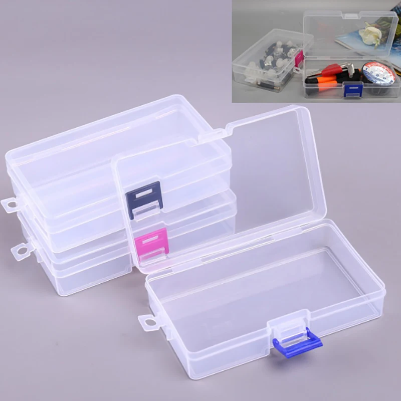 Transparent Portable Jewelry Organizer Storage Rings Necklaces Box Container Case Display Transparent Toolbox Plastic Container