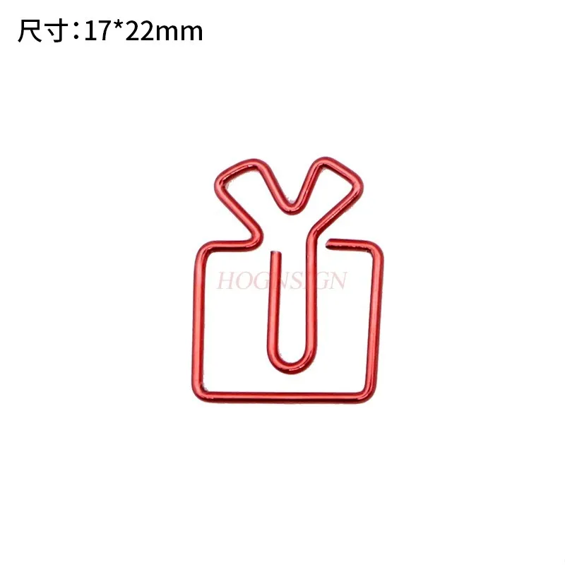 

1set Pink Cute Paper Clip Student Stationery Colorful Paper Clip Set Alien Bookmark Clip Red Pin