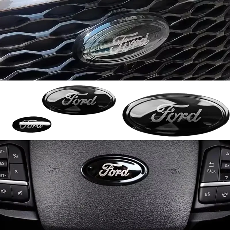 

Автомобильная передняя задняя эмблема для Ford Edge L Ranger T8 T9 Explorer Tourneo Transit Fiesta MK4.5 EVOS Equator, значок с логотипом на руле