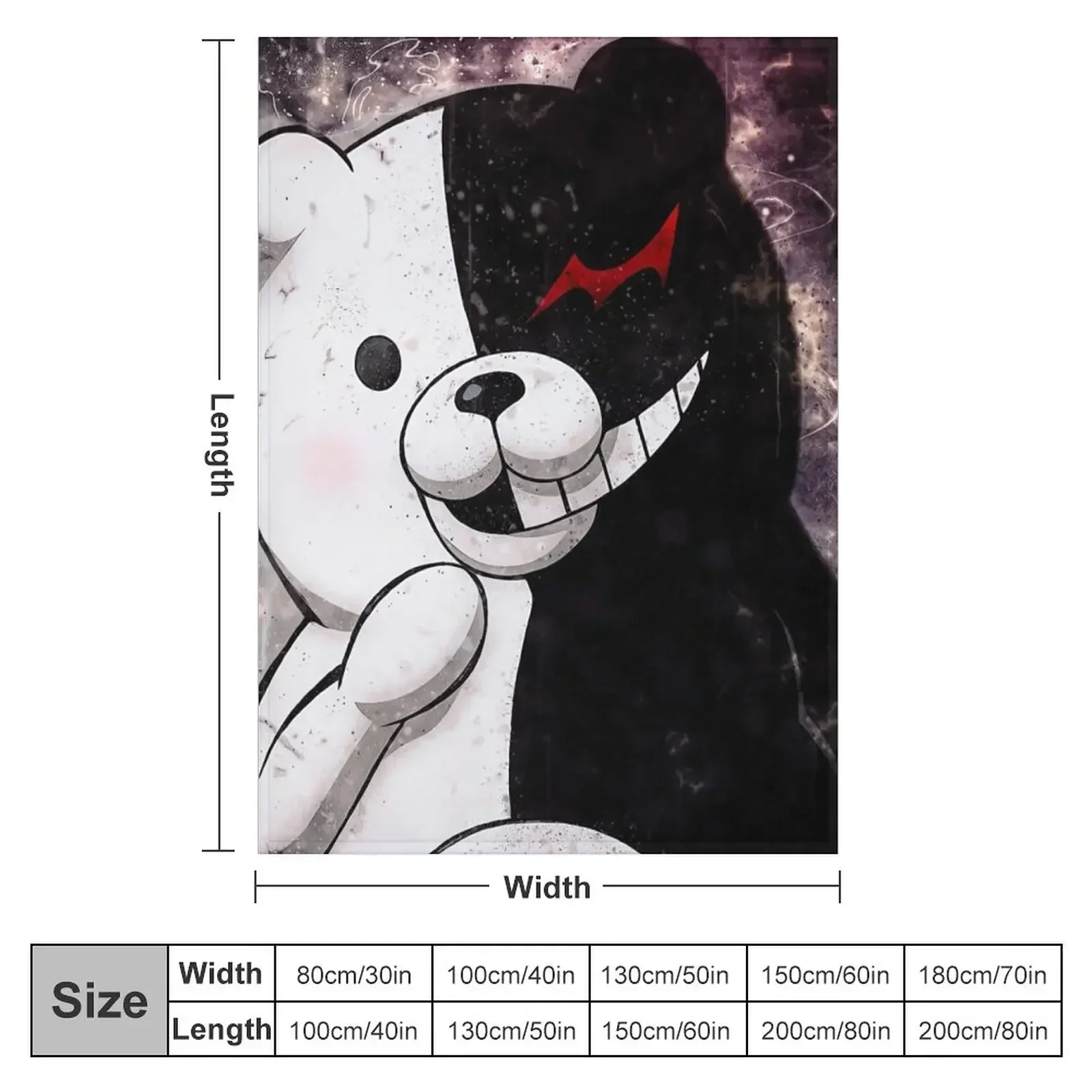 Danganronpa Monokuma Throw Blanket Softest Thermal Stuffeds Blankets