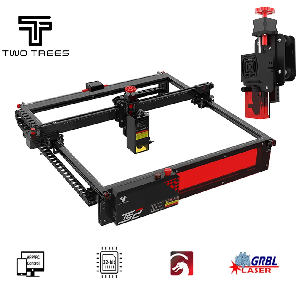 Twotrees TS2 160W Laser Engraving Machine 450X450mm XY Axis Limit Switch Compressed Spot Technology LightBurn Gyroscope Cutter