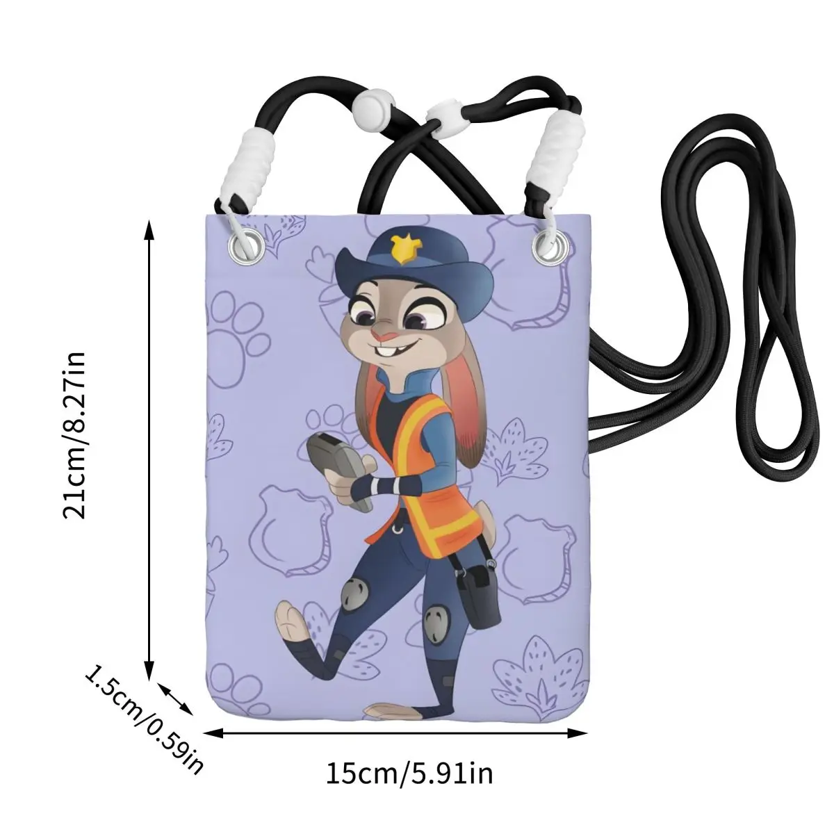 مخصص عارضة Zootopia حقيبة الهاتف المحمول لتشغيل الرجال النساء الرسوم المتحركة الصغيرة Crossbody محفظة الهاتف الذكي المحفظة مع حزام