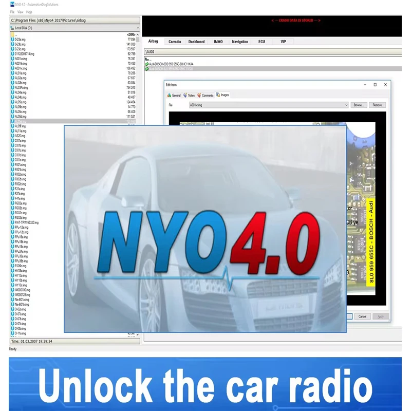 2017 NYO4.0 computer decoding software NYO4 navigation+audio+airbag+instrument decoding activation free Car radio unlocked Softw