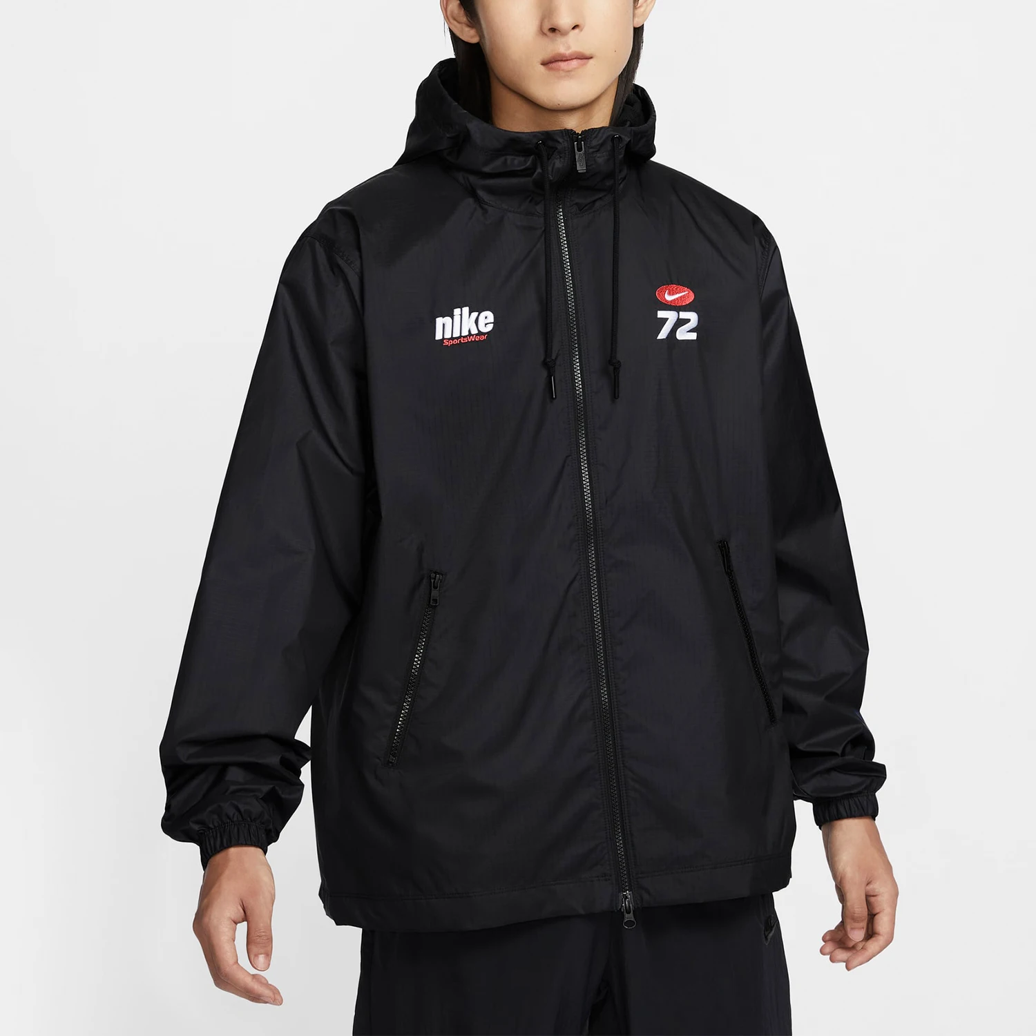 

Официальная оригинальная мужская ветрозащитная свободная тканая куртка Nike 2024, HQ1571-010