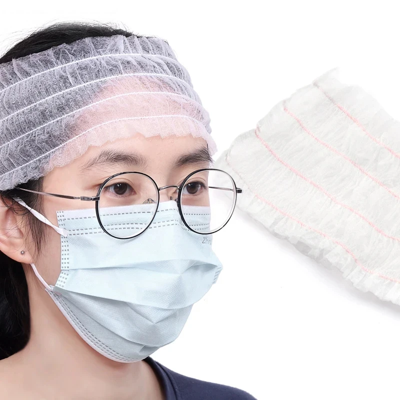 100-faixas-de-cabelo-descartaveis-de-tnt-para-spa-e-salao-macias-elasticas-para-cuidados-com-a-pele-leves-e-respiraveis-para-viagem