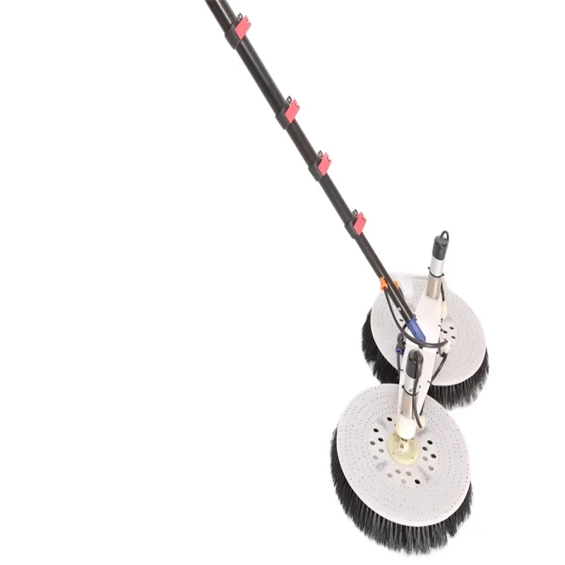 X43 Solar panel cleaning brush 3.5M/5.5M/7.5M Double Disc automatic water jet Floor PV Green Glass Cleaning Machine