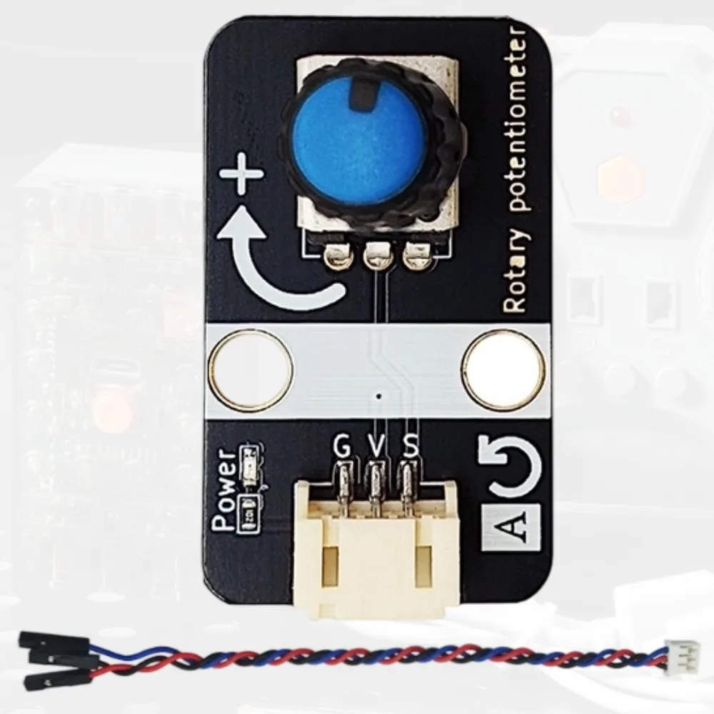 Rotary Potentiometer Module 3.3V-5V Analog Output 3Pin with PH2.0 Connector for Arduino/Raspberry Pi/ESP32 DIY Projects