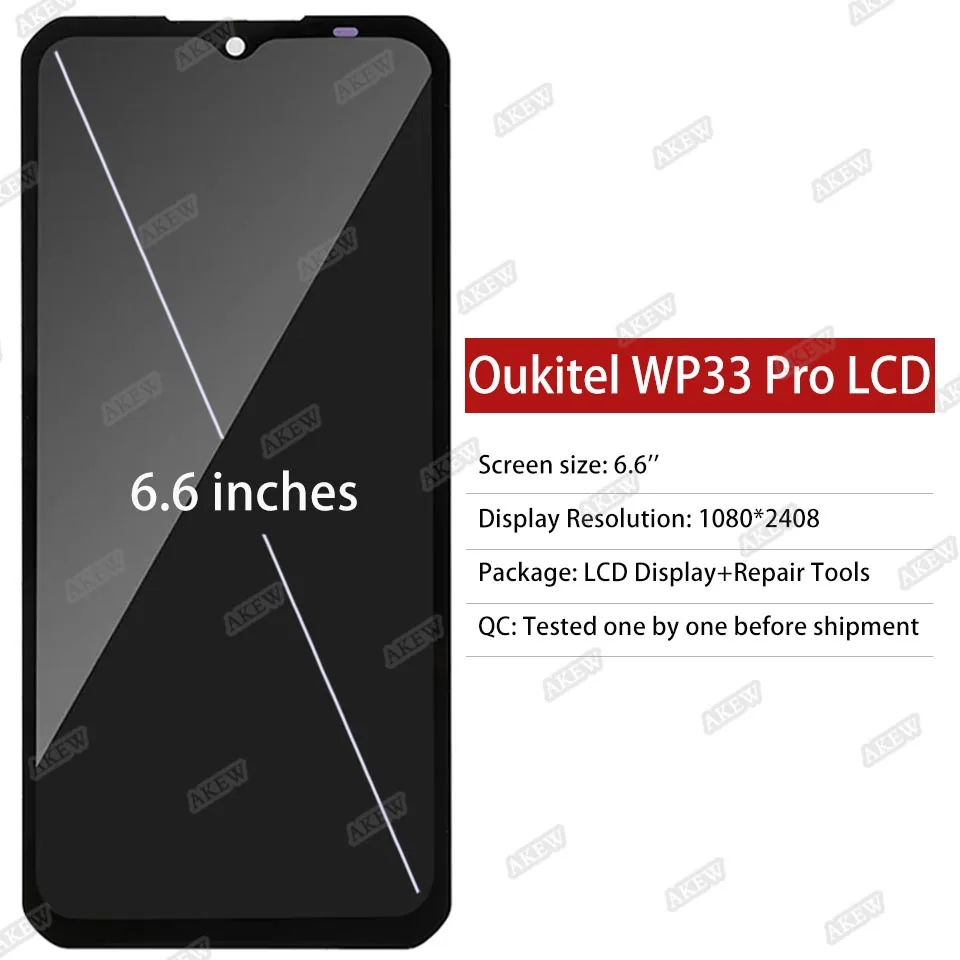 Original Oukitel WP33 Pro LCD Screen 6.6 IPS