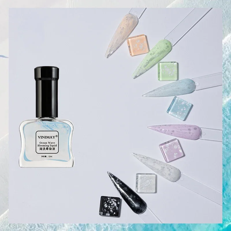 Onda Gel per unghie Sbavature veloci Speciale Halo Dye Nail Art Foro per bolle Colore gel per onda di marmo Nail Art per salone di bellezza