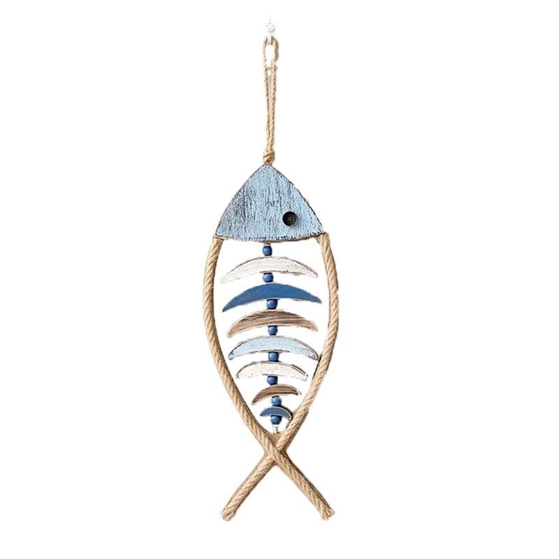 Decoración de pared de peces de madera, decoración de peces náuticos antiguos, decoración de pared de peces tallados a mano, para Tema de playa mediterráneo