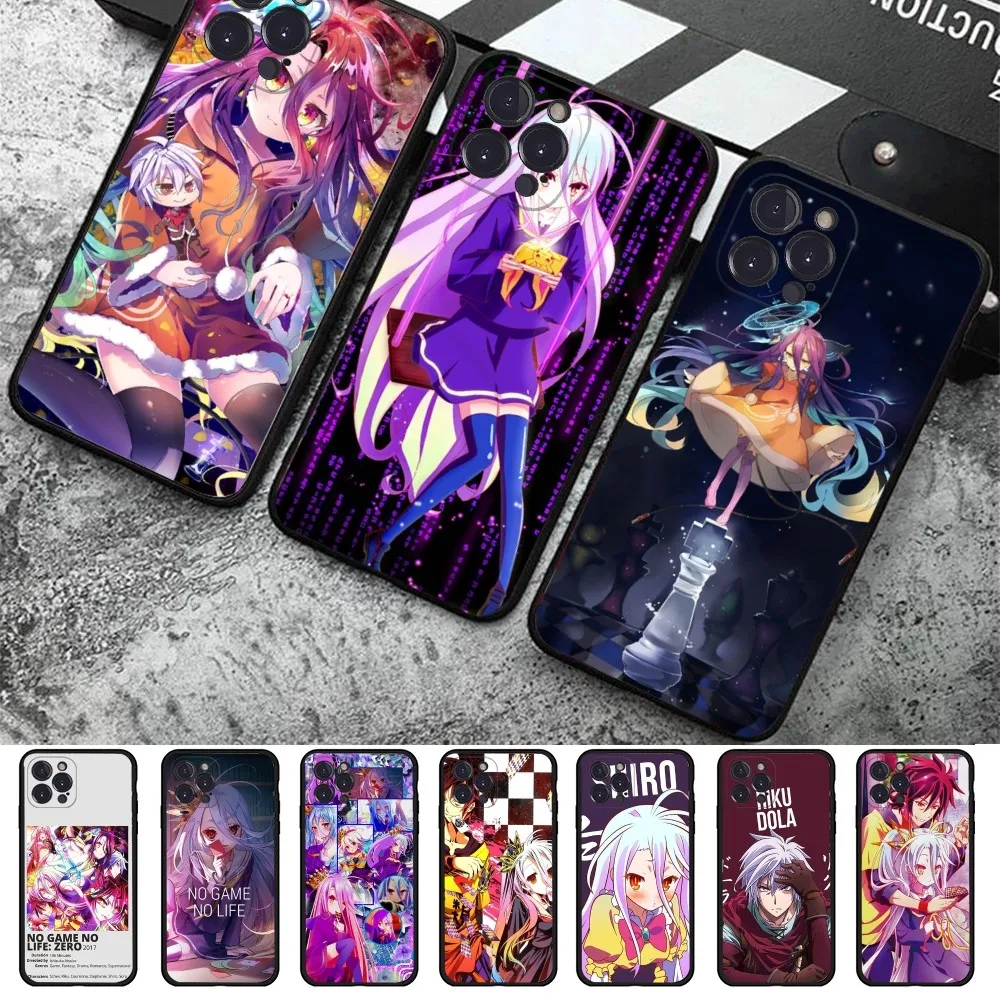 Game NO life Anime Phone Case For iPhone 6 7 8 Plus 11 12 13 14 Pro SE 2020 MAX Mini X XS XR Back Funda Cover