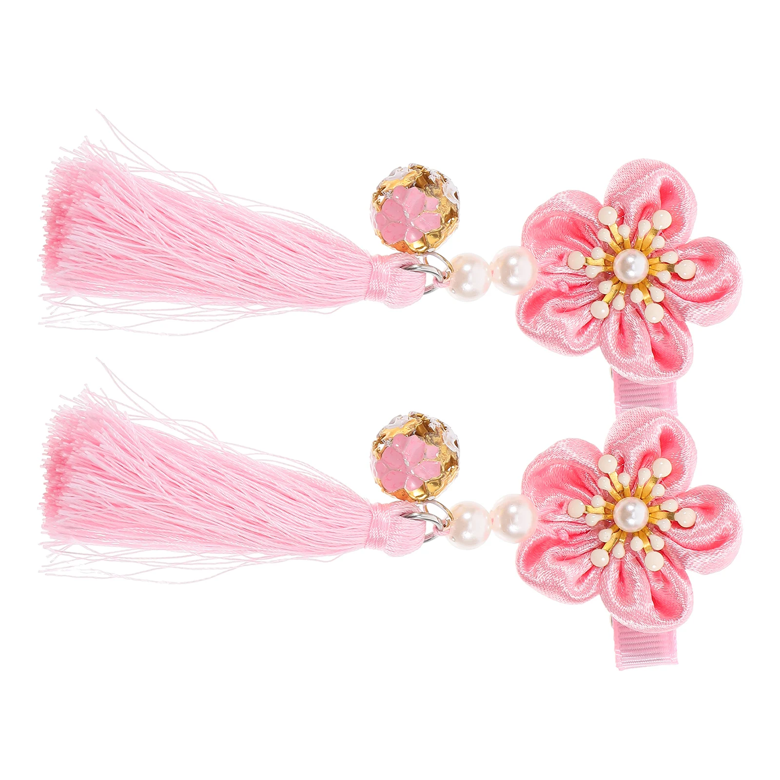 

Cute Kids Clips Chinese Kids Hairpin For New Year Style Tassel Hairpins for Girls Hanfu Accessories Daily Use Hair Decorations