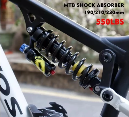 

Downhill Mountain Bike Rear Absorber 550lbs Spring Suspension DH MTB Bicycle Rear Shock 190/210/230mm Bike Parts