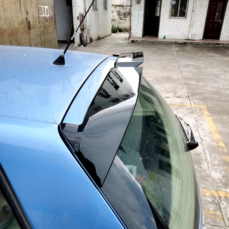 For Volkswagen Polo Roof Spoiler 2005 2006 2007 2008 2009 ABS Black Material Primer Color Rear Trunk Wing Car Accessories