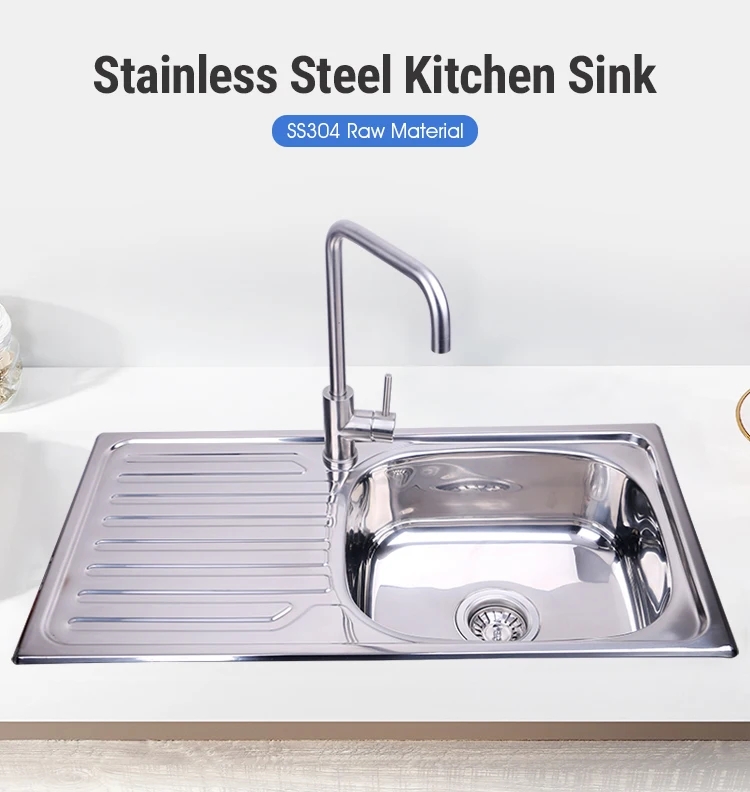 Hot Sale Outdoor Washbasin Sink Single Bowl Stainless Steel 304 Kitchen Sink