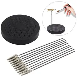 360° Rotation Model Spray Paint Rotary Coloring Table Base Tool with 10Pcs Pack Model Alligator Clip Model Painting Stand Base