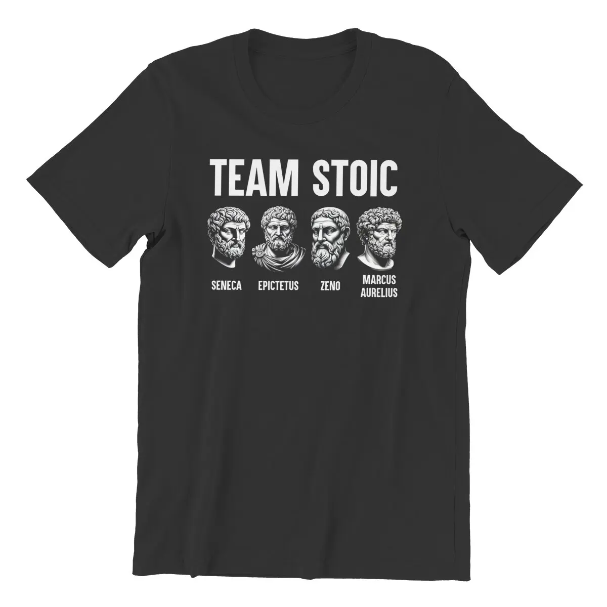 Team Stoic 철학자 마르쿠스 아우렐리우스 에픽테투스 세네카 제노 유니섹스 티셔츠, 남성용 코튼 빈티지 티 탑, 2024 신상