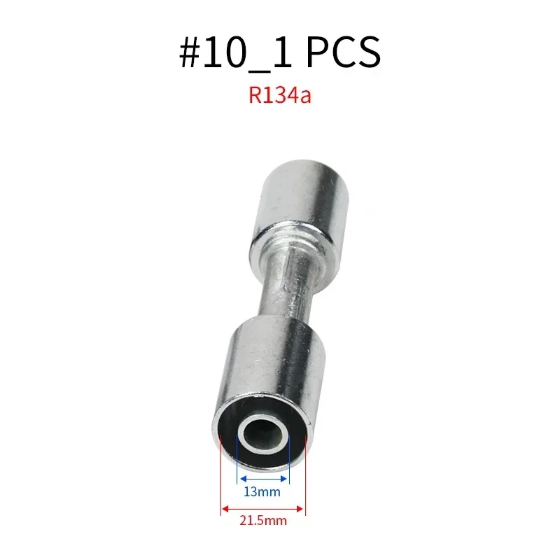 Car Air Conditioning Hose Retrofit Crimp Straight Fitting Aluminum Alloy #6 #8 #10 for A/C Reduced Barrier Hose 3/8 1/2 5/8